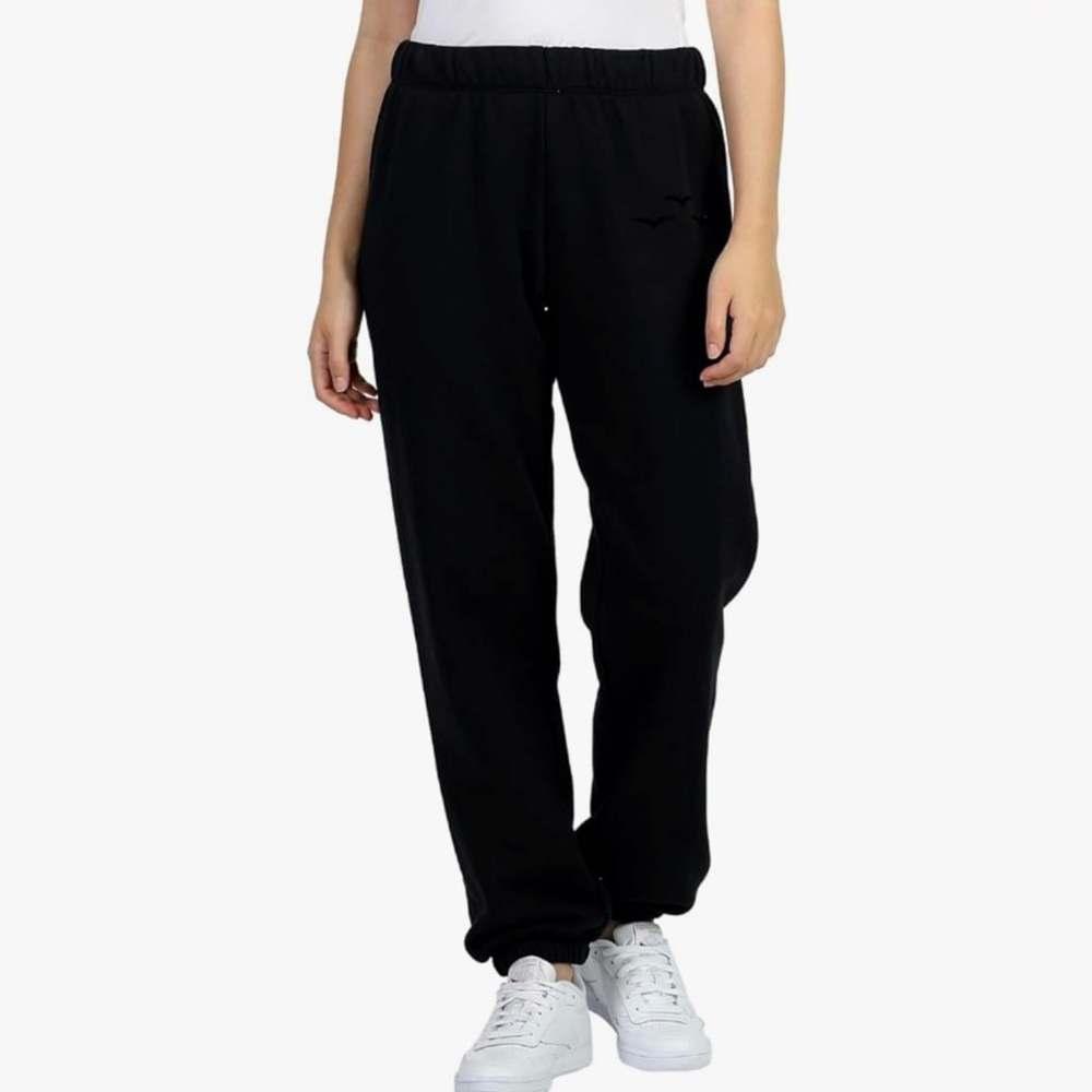 NWT Lazypants Women’s Black Jogger Sweatpants Drawstrings Sz Medium